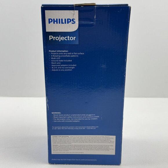 Philips LED Rotating Snowflake Projector Indoor Outdoor Christmas Adjustable NEW - Picture 7 of 17